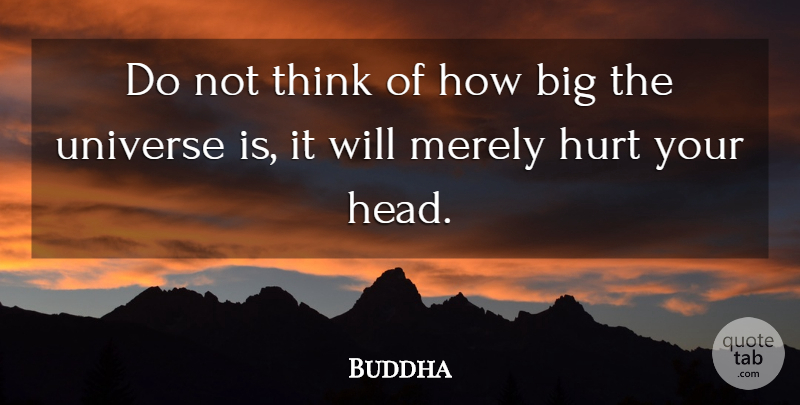 Buddha Quote About Hurt, Merely, Universe: Do Not Think Of How...