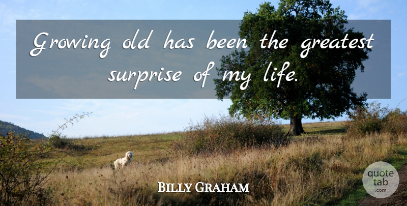Billy Graham Quote About Growing, Life: Growing Old Has Been The...