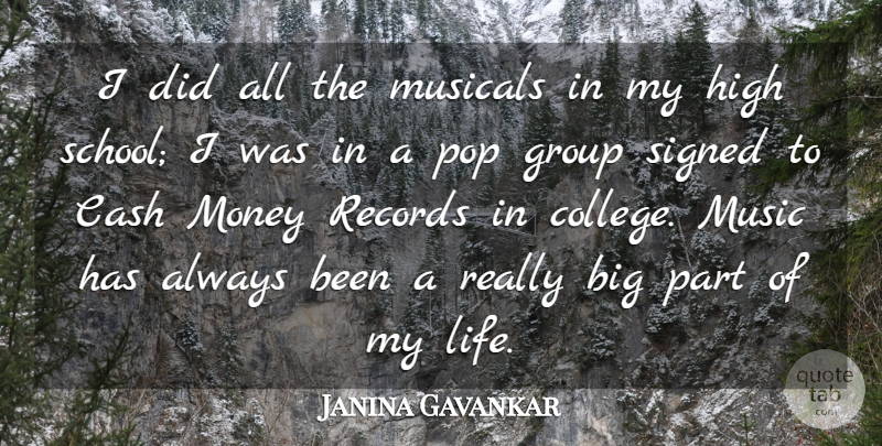 Janina Gavankar Quote About School, College, Records: I Did All The Musicals...