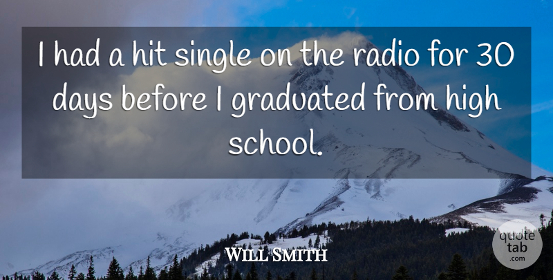 Will Smith Quote About School, High School, Radio: I Had A Hit Single...