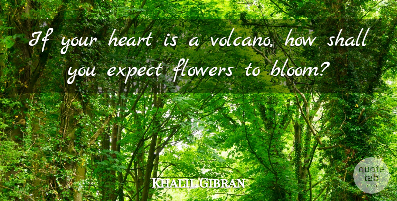 Khalil Gibran Quote About Love, Flower, Anger: If Your Heart Is A...