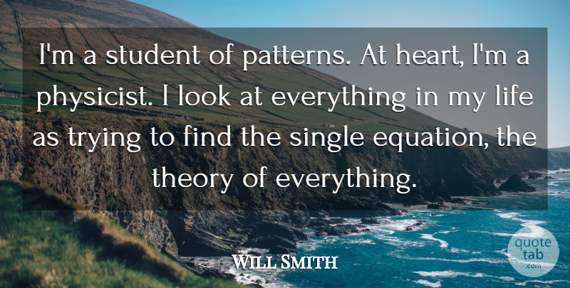 Will Smith Quote About Heart, Trying, Looks: Im A Student Of Patterns...
