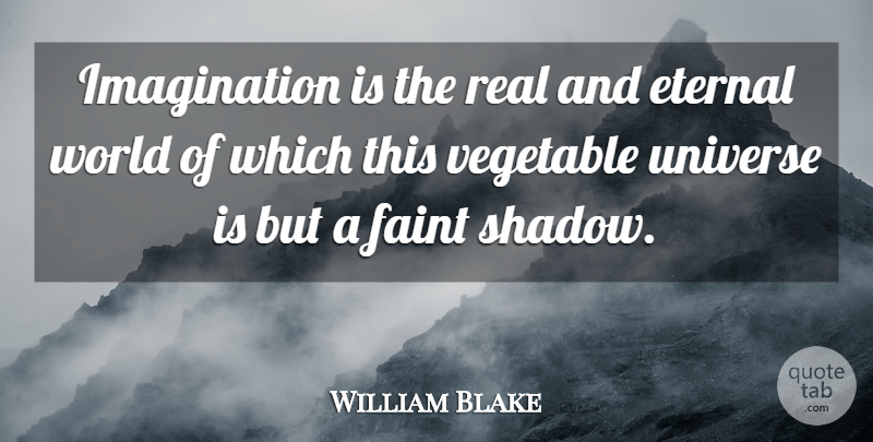 William Blake Quote About Real, Writing, Artist: Imagination Is The Real And...