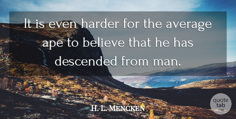 H. L. Mencken Quote About Funny, Witty, Believe: It Is Even Harder For...