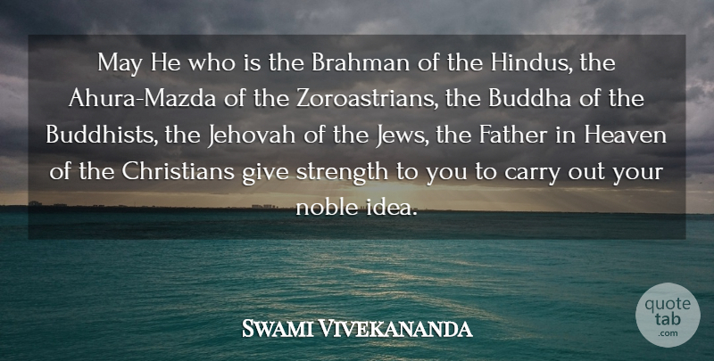 Swami Vivekananda Quote About Christian, Buddhist, Father: May He Who Is The...