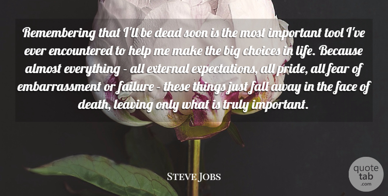 Steve Jobs Quote About Life, Fear, Failure: Remembering That Ill Be Dead...