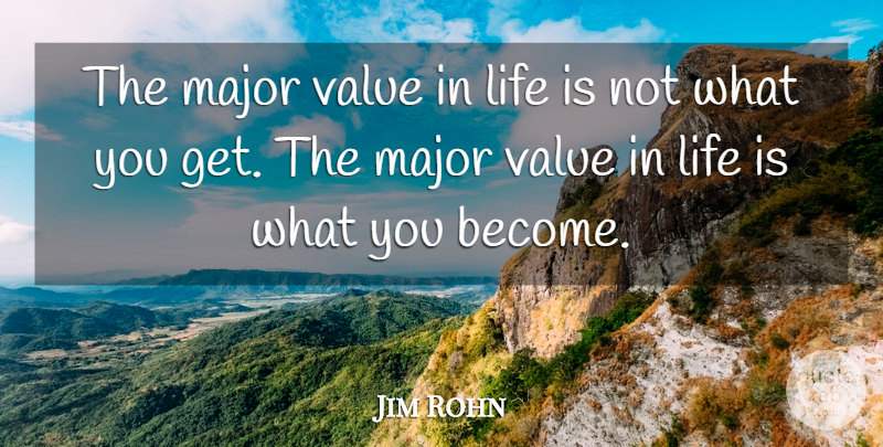 Jim Rohn Quote About Inspirational, Wish, Pay: The Major Value In Life...