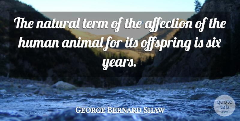 George Bernard Shaw Quote About Animal, Years, Six: The Natural Term Of The...