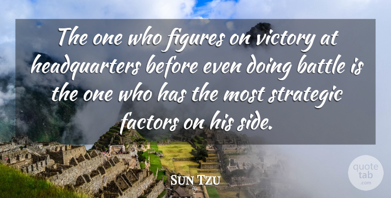 Sun Tzu Quote About War, Victory, Battle: The One Who Figures On...