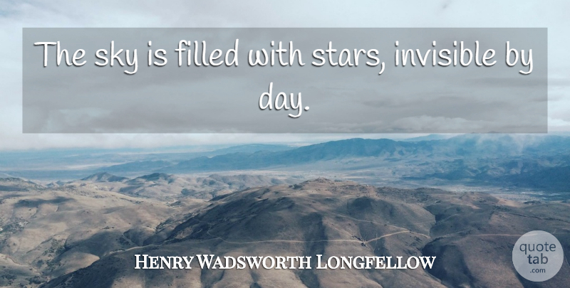 Henry Wadsworth Longfellow Quote About Stars, Life And Love, Twilight: The Sky Is Filled With...