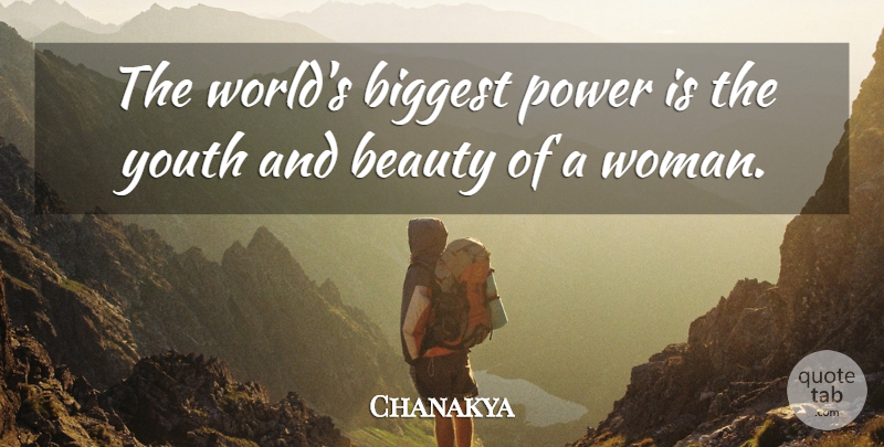 Chanakya Quote About Beauty, Wisdom, World: The Worlds Biggest Power Is...