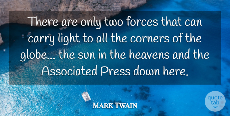 Mark Twain Quote About Business, Media, Two: There Are Only Two Forces...