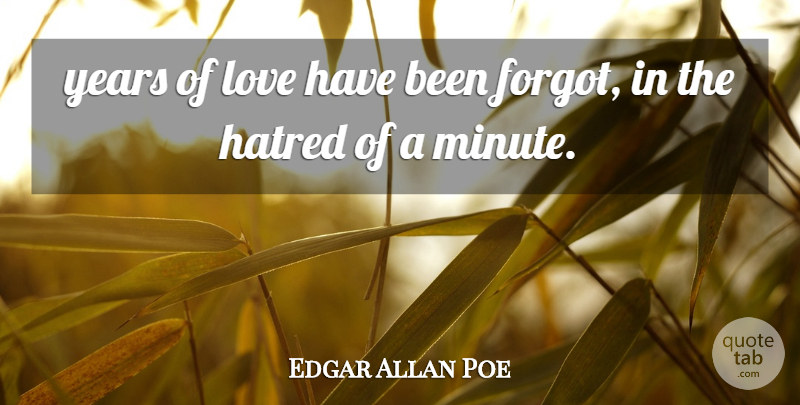 Edgar Allan Poe Quote About Love, Life, Marriage: Years Of Love Have Been...