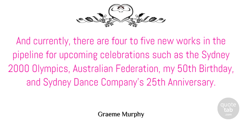 Graeme Murphy Quote About Anniversary, Australia Day, 50th Birthday: And Currently There Are Four...