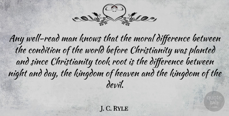 J. C. Ryle Quote About Night, Men, Roots: Any Well Read Man Knows...