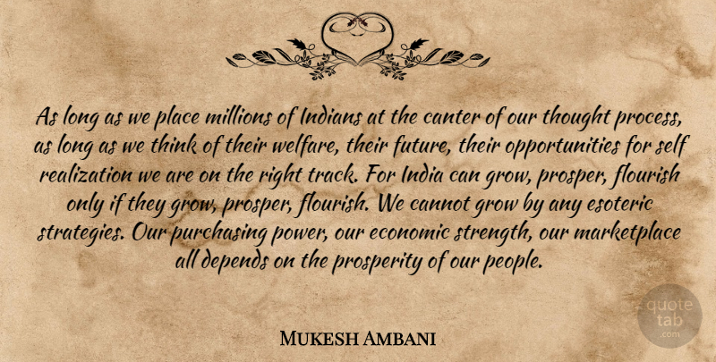 Mukesh Ambani Quote About Change, Opportunity, Thinking: As Long As We Place...
