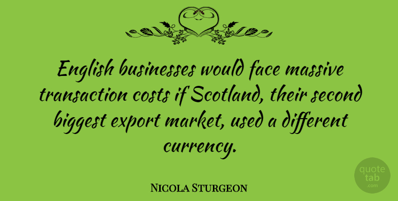 Nicola Sturgeon Quote About Biggest, Businesses, Costs, English, Export: English Businesses Would Face Massive...