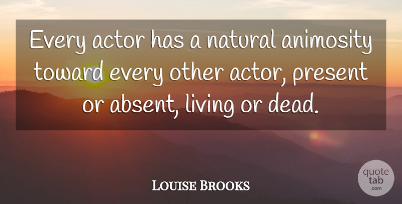 Louise Brooks Quote About Actors, Natural, Absent: Every Actor Has A Natural...
