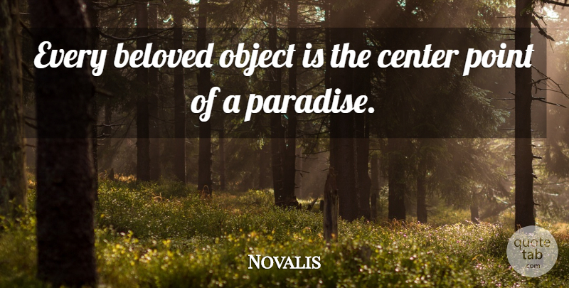 Novalis Quote About Life, Paradise, Literature: Every Beloved Object Is The...