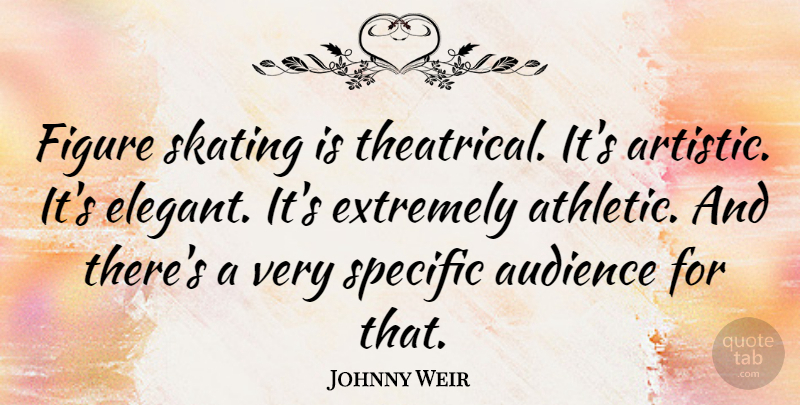 Johnny Weir Quote About Athletic, Skating, Artistic: Figure Skating Is Theatrical Its...
