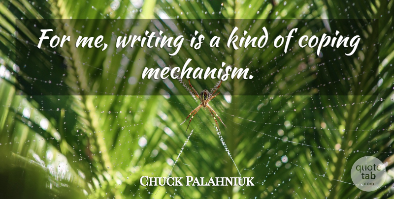 Chuck Palahniuk Quote About undefined: For Me Writing Is A...