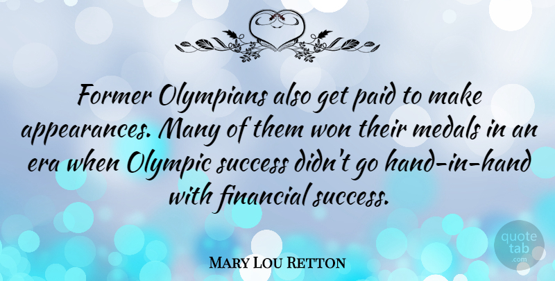 Mary Lou Retton Quote About Hands, Eras, Financial: Former Olympians Also Get Paid...
