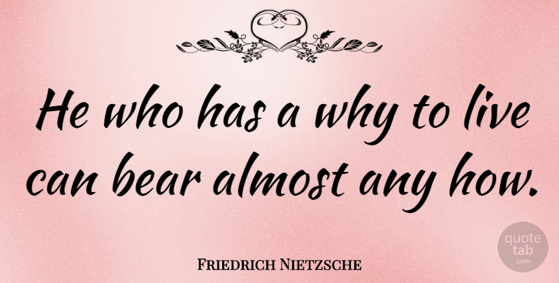 Friedrich Nietzsche Quote About Inspirational, Life, Motivational: He Who Has A Why...
