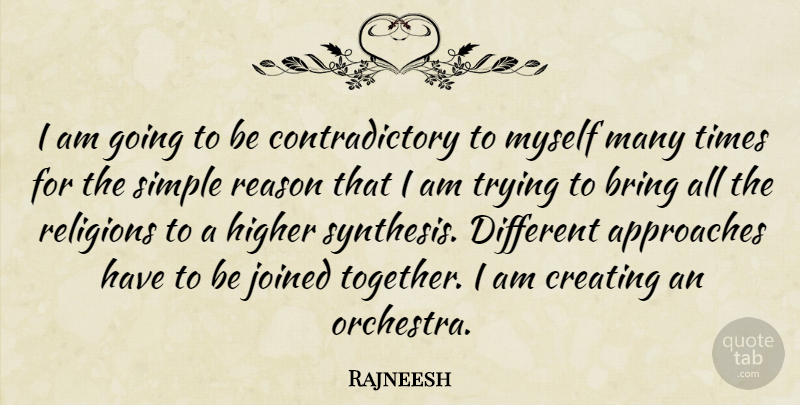 Rajneesh Quote About Simple, Creating, Trying: I Am Going To Be...