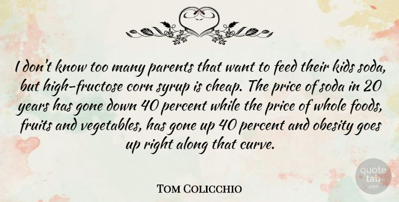 Tom Colicchio Quote About Along, Corn, Feed, Fruits, Goes: I Dont Know Too Many...