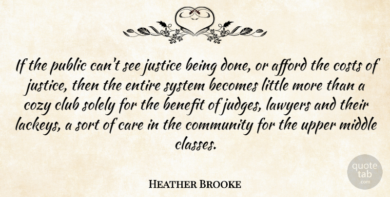 Heather Brooke Quote About Afford, Becomes, Benefit, Care, Club: If The Public Cant See...