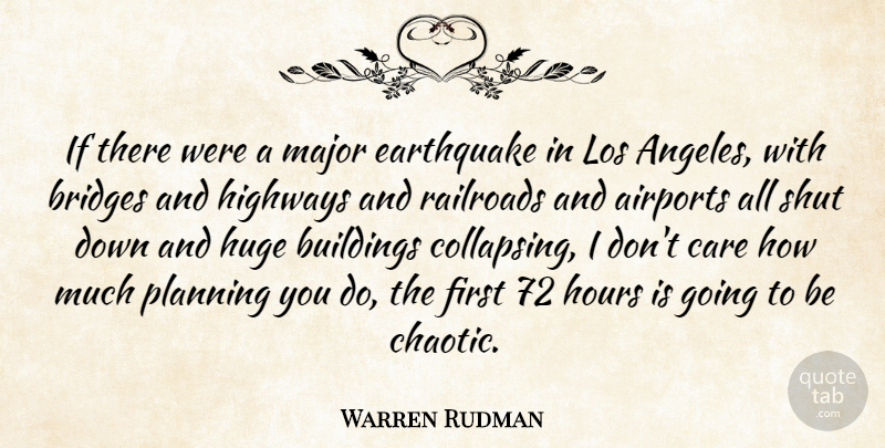 Warren Rudman Quote About Bridges, Earthquakes, Airports: If There Were A Major...