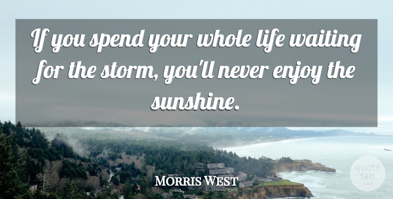Morris West Quote About Happiness, Summer, Christian: If You Spend Your Whole...