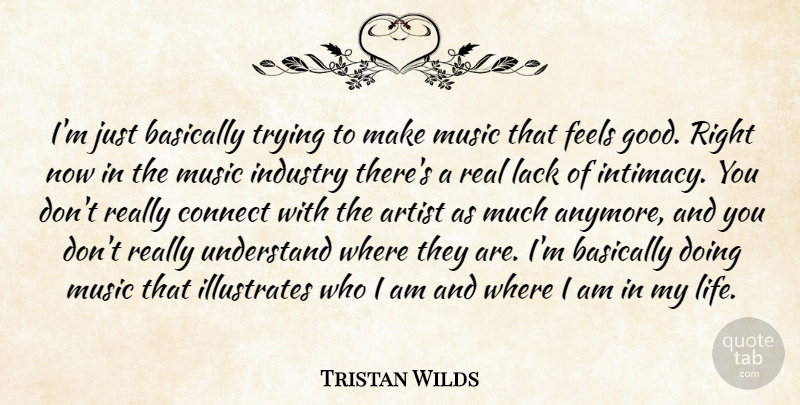 Tristan Wilds Quote About Real, Artist, Who I Am: Im Just Basically Trying To...