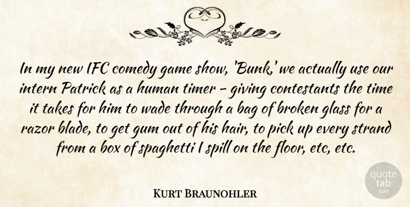 Kurt Braunohler Quote About Bag, Box, Broken, Comedy, Game: In My New Ifc Comedy...