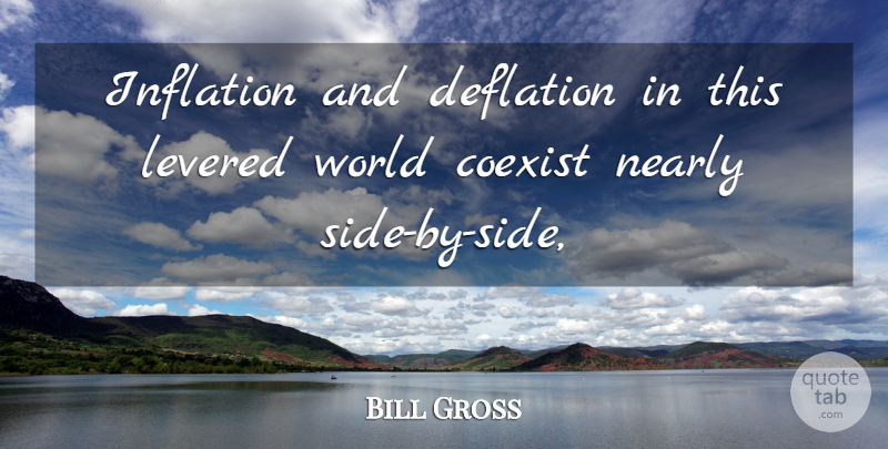 Bill Gross Quote About Coexist, Deflation, Inflation, Nearly: Inflation And Deflation In This...