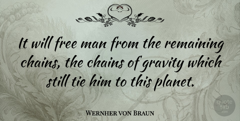Wernher von Braun Quote About Science, Men, Space: It Will Free Man From...