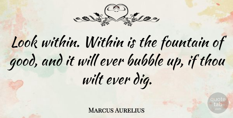 Marcus Aurelius Quote About Inspirational, Philosophical, Self Confidence: Look Within Within Is The...
