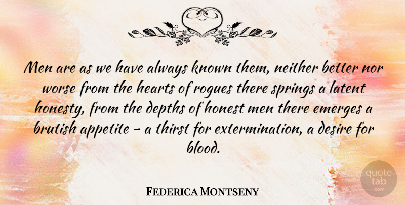 Federica Montseny Quote About Honesty, Spring, Heart: Men Are As We Have...