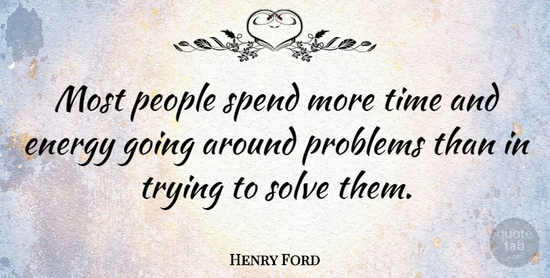 Henry Ford Quote About Inspirational, Time, Business: Most People Spend More Time...