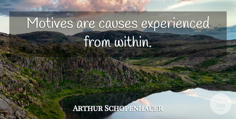 Arthur Schopenhauer Quote About Causes, Motive: Motives Are Causes Experienced From...