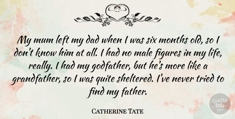Catherine Tate Quote About Dad, Figures, Left, Life, Male: My Mum Left My Dad...