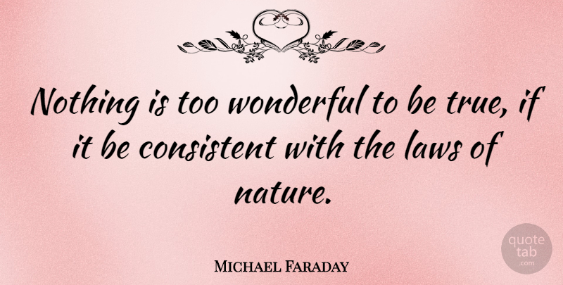 Michael Faraday Quote About Nature, Truth, Science: Nothing Is Too Wonderful To...