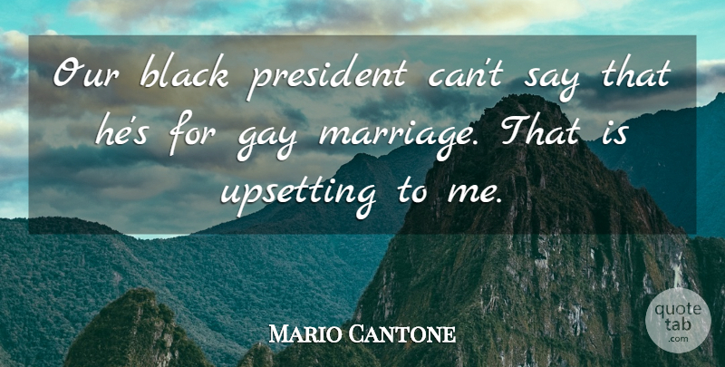 Mario Cantone Quote About Gay, Upset, Black: Our Black President Cant Say...