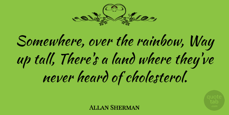 Allan Sherman Quote About American Musician, Heard, Land: Somewhere Over The Rainbow Way...