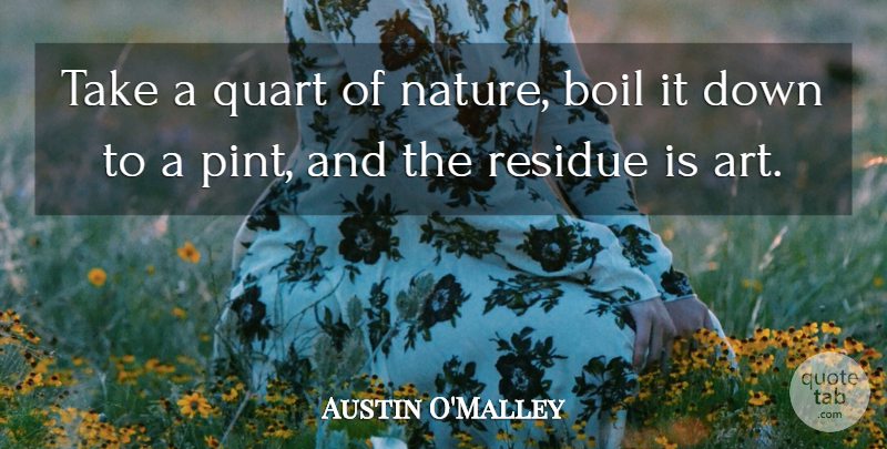 Austin O'Malley Quote About Art, Pints: Take A Quart Of Nature...