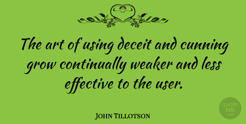 John Tillotson Quote About Art, Hype, Deception: The Art Of Using Deceit...