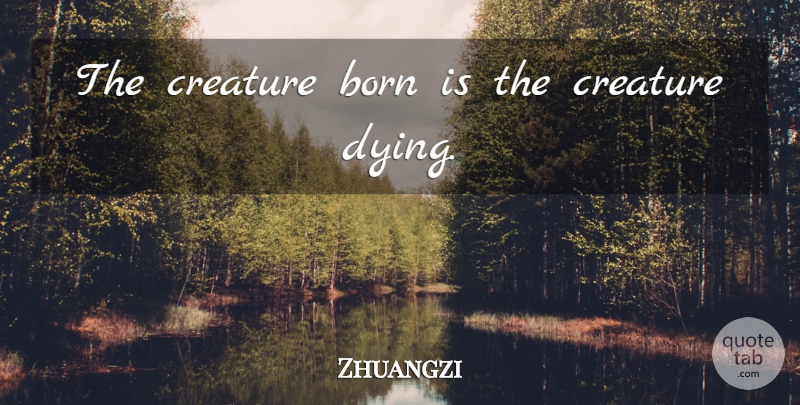 Zhuangzi Quote About Acceptance, Dying, Born: The Creature Born Is The...