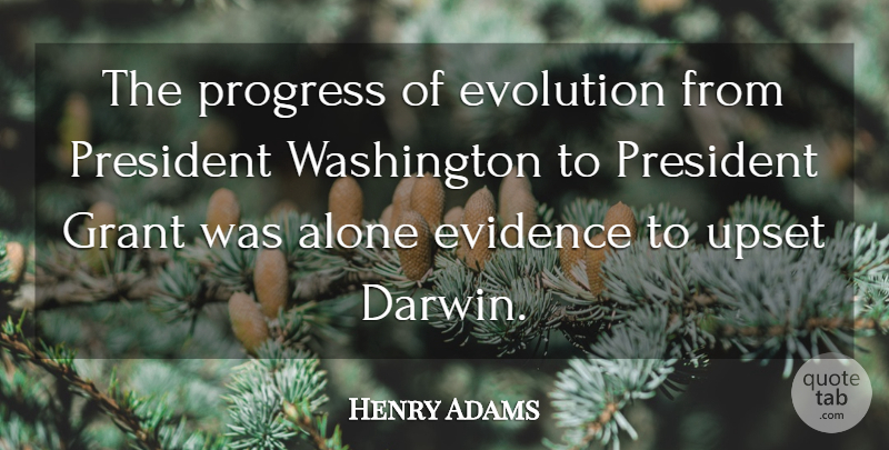 Henry Adams Quote About Political, Upset, Progress: The Progress Of Evolution From...