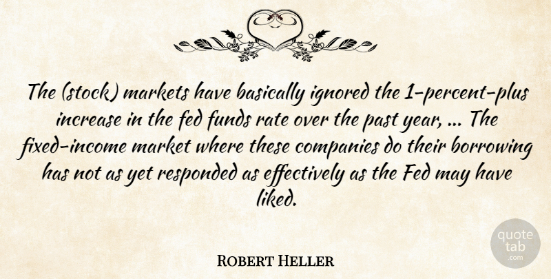 Robert Heller Quote About Basically, Borrowing, Companies, Fed, Funds: The Stock Markets Have Basically...