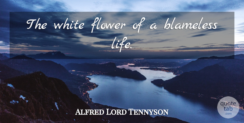Alfred Lord Tennyson Quote About Life, Flower, White: The White Flower Of A...